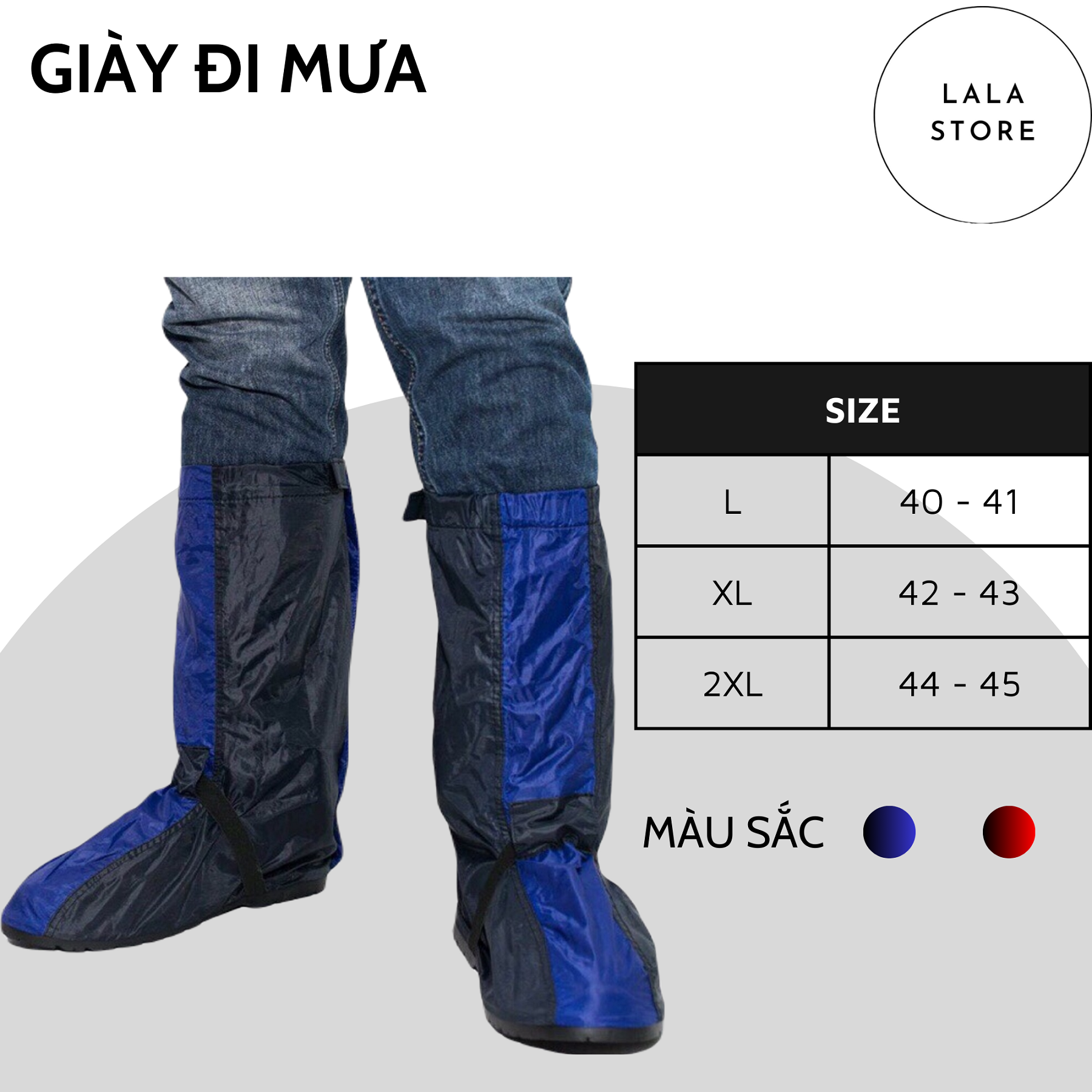 Giày đi mưa vải dù siêu bền