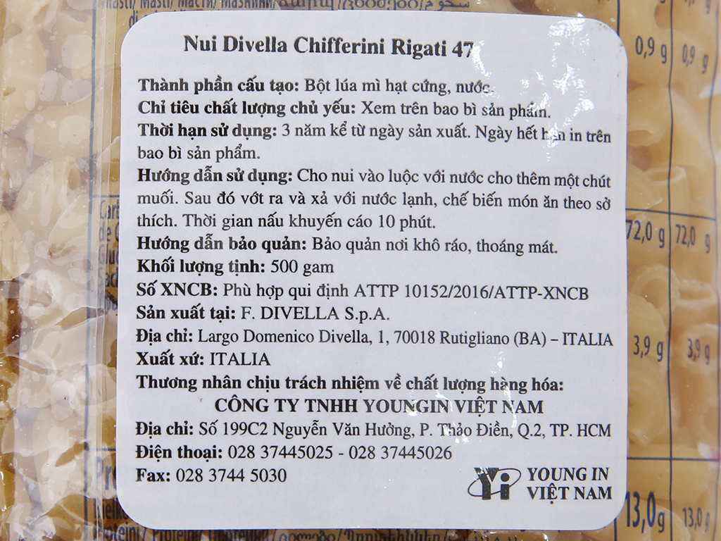 [HCM]NUI CHIFFERINI RIGATI 47 (DIVELLA) - 500GR