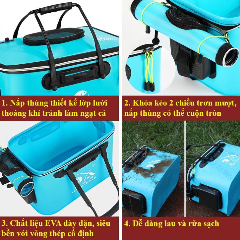 Thùng Đựng Cá Gấp Gọn Thùng Đựng Cá Đa Năng Cao Cấp 😍 KK8