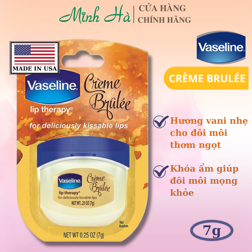 Dưỡng môi hồng và mềm Vaseline Lip Therapy 7g