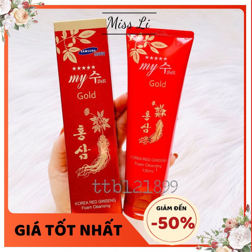 [HCM]?? [GIÁ TỐT] ?? SỮA RỬA MẶT NHÂN SÂM ĐỎ MY GOLD 120ML ✅