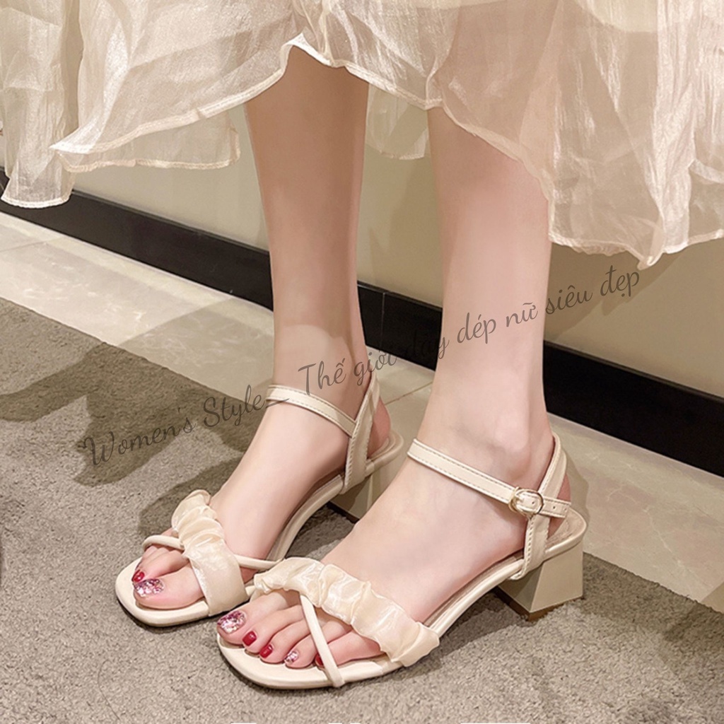 Giày cao gót nữ 5 phân Womenstyle phong cách Pháp quai hậu phù hợp với các buổi tiệc đi chơi chuẩn size 35-39 TD21