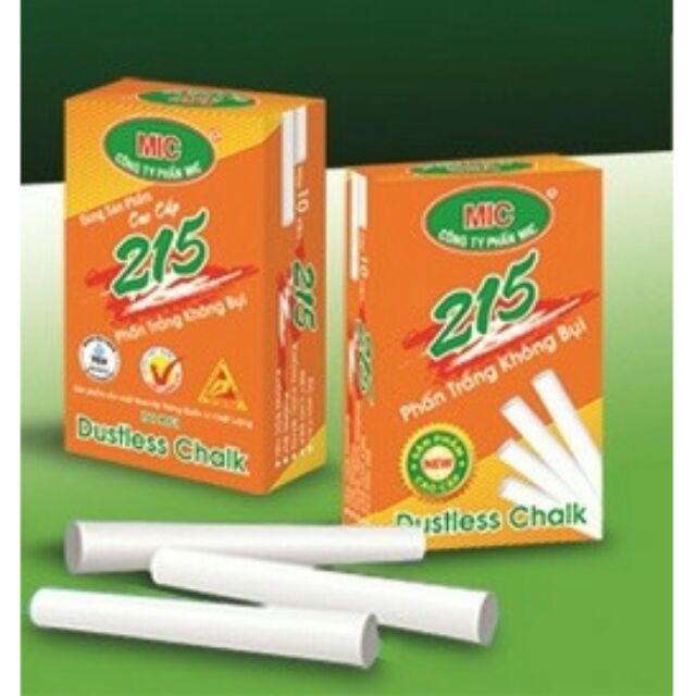Combo 5 hộp Phấn màu/phấn trắng không bụi Mic ( 10 viên 1 hộp )
