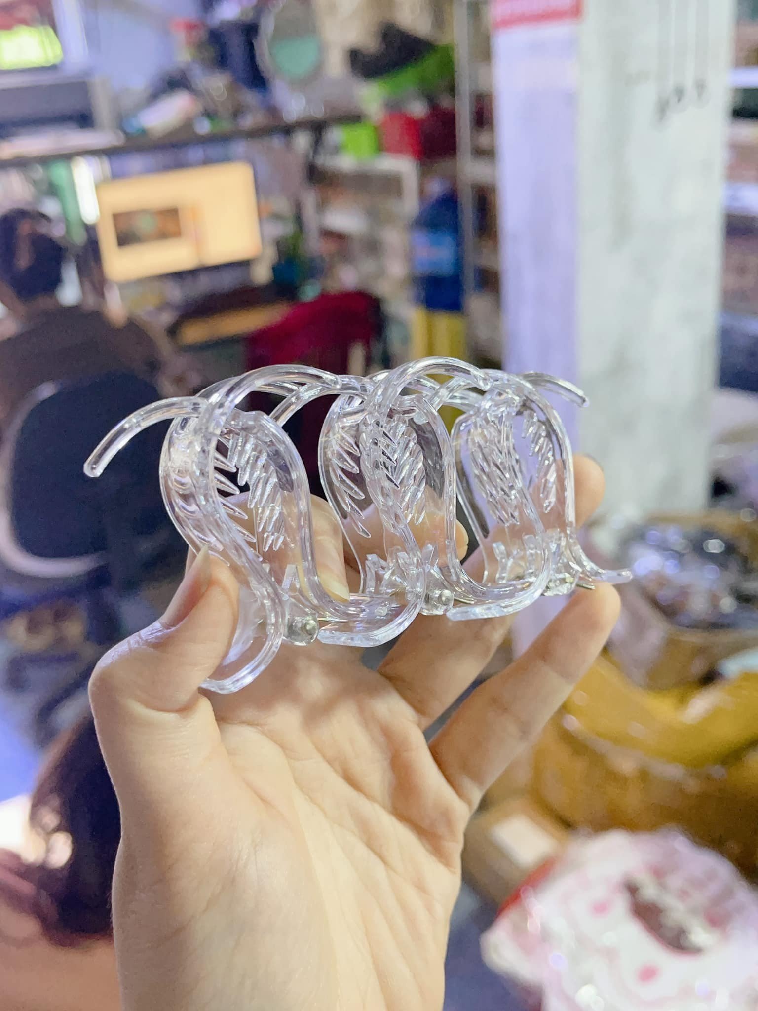 TKVT2 - Cào tóc, cặp tóc 3 răng [LOẠI NHỰA ĐẸP] - 1 SÉT 12 CHIẾC