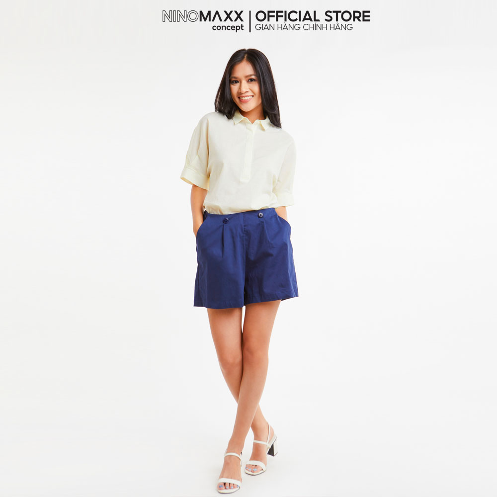 [Nhập NOVFALAZSOCIAL01 giảm 100K đơn 400K] N&M Áo Sơ Mi Nữ Tay Ngắn 100% Cotton 1912096