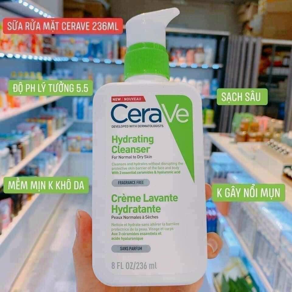 Sữa rửa mặt Cerave nội địa Pháp 236ml
