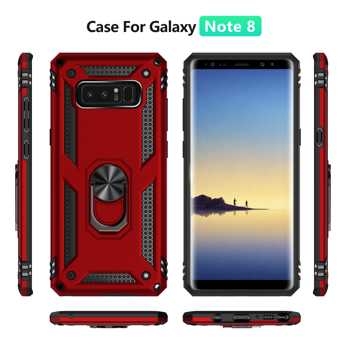 Ốp lưng Samsung Note 8 chống sốc Quân Đội nhẫn Iring cao cấp