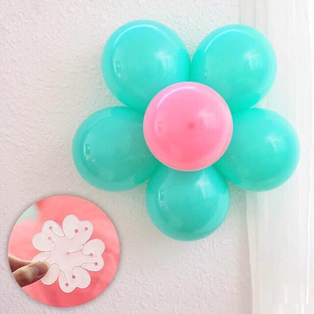 Set 10 kẹp nhựa tạo hình bông hoa bằng bóng bay