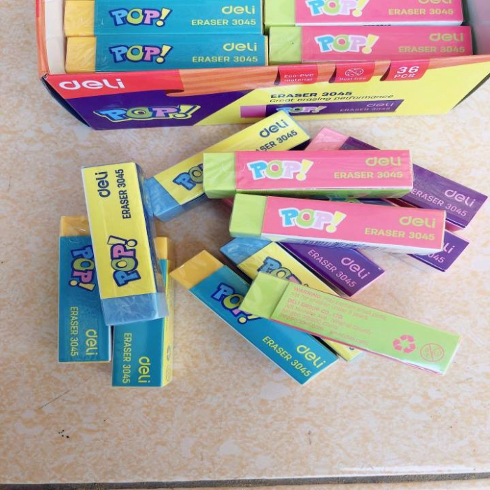Tẩy Bút Chì Deli 2 Chiếc Loại To