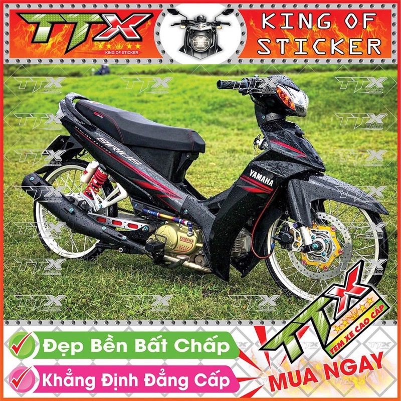 Tem sirius 110 chỉ đỏ , xám đỏ đen