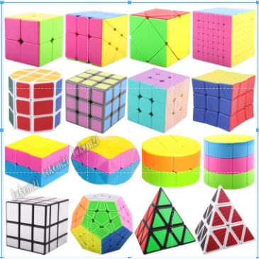 Combo 16 rubik siêu biến thể moyu meilong qiyi 2x2 3x3 4x4 5x5 pyraminx tam giácbe như hình