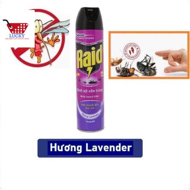 Bình xịt côn trùng Raid 600ml - Hương Cam & Chanh