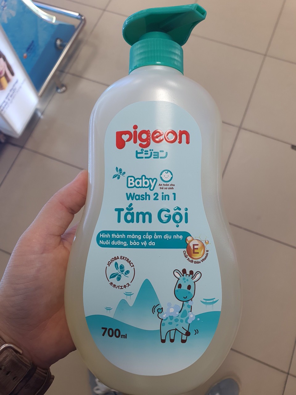 Tắm gội pigeon, sữa tắm gội toàn thân cho bé 2 in 1 700ml