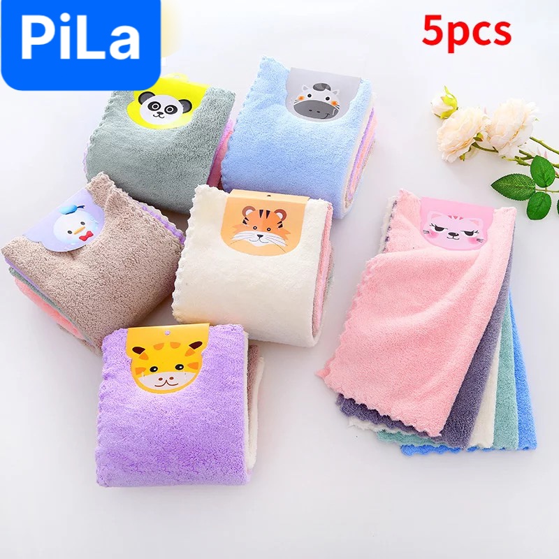 [HCM]Combo 5 Khăn Vuông lau Tay, Lau Mặt đa năng siêu thấm nước,khăn lau tay mềm mại siêu thấm nước chất vải dày không ra lông chất liệu an toàn cho da