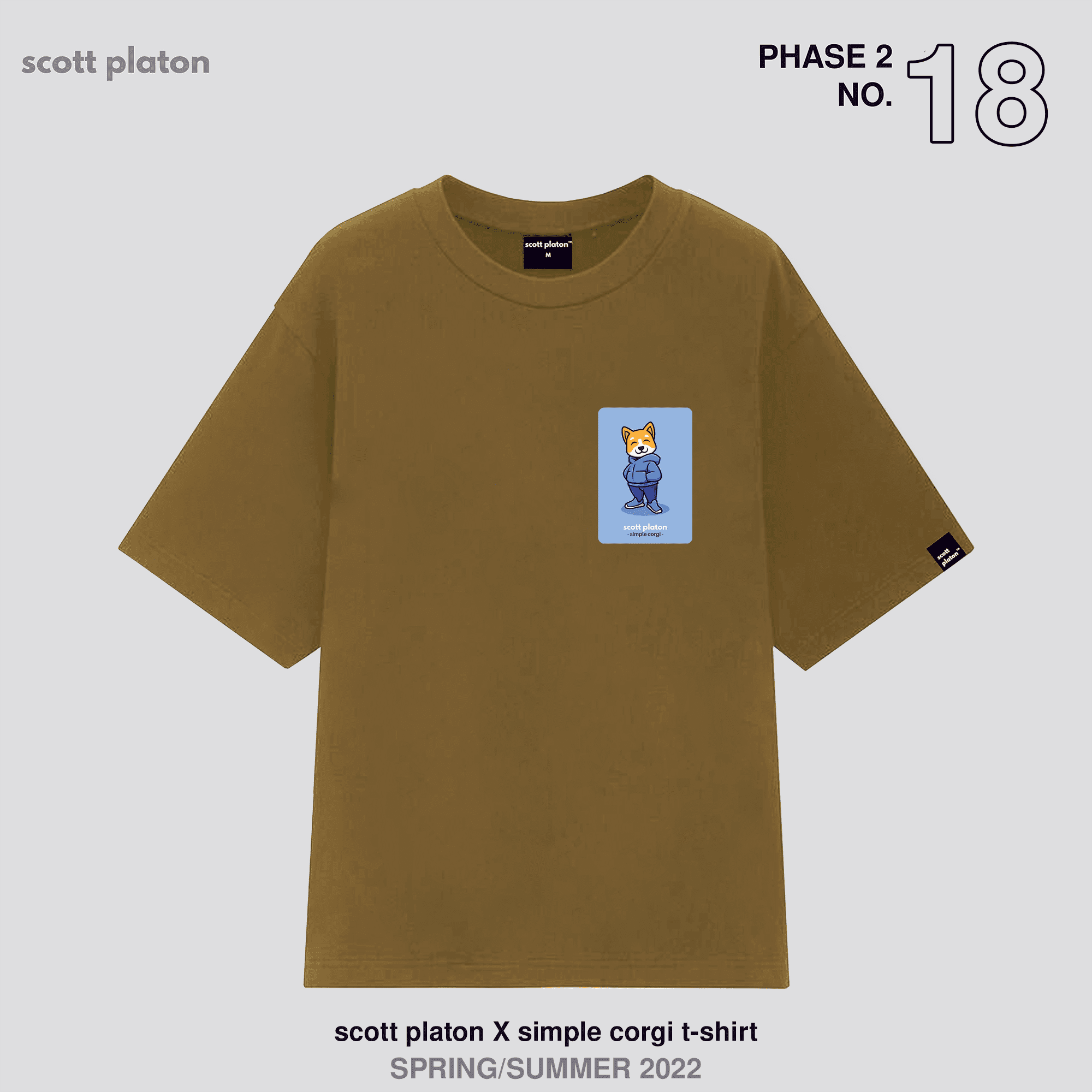 Scott Platon Áo thun Corgi - Chất liệu cotton dày dặn đứng form
