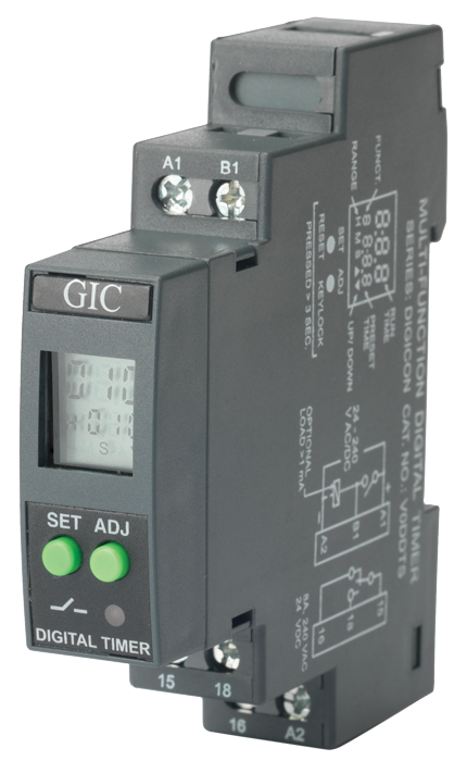 [HCM]Timer kỹ thuật số đa năng 24-240VAC/DC 1C/O V0DDTS