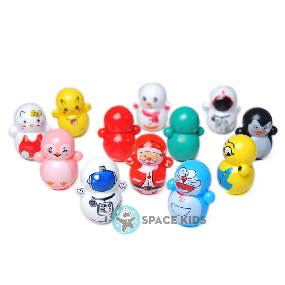 Lật đật mini squid game, doreamon, lật đật đồ chơi cho chó mèo