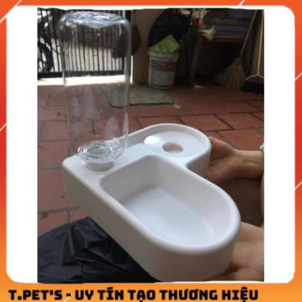 [HCM]Bát Ăn đôi kèm bình cho chó mèo
