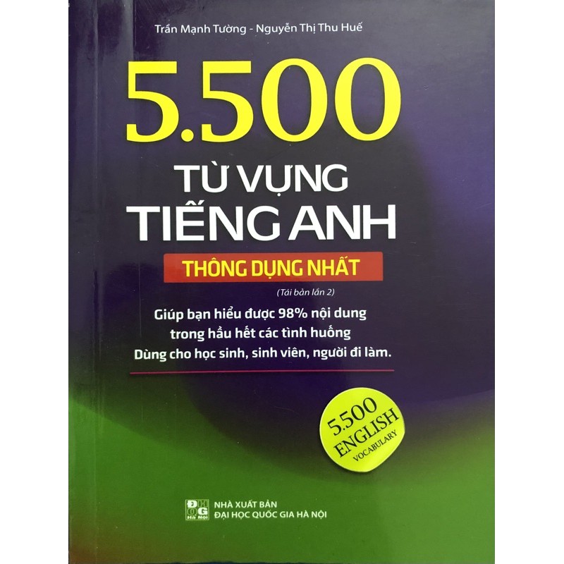 Sách 5500 Từ vựng tiếng anh thông dụng  ( Sách bản mầu tái bản lần 2)