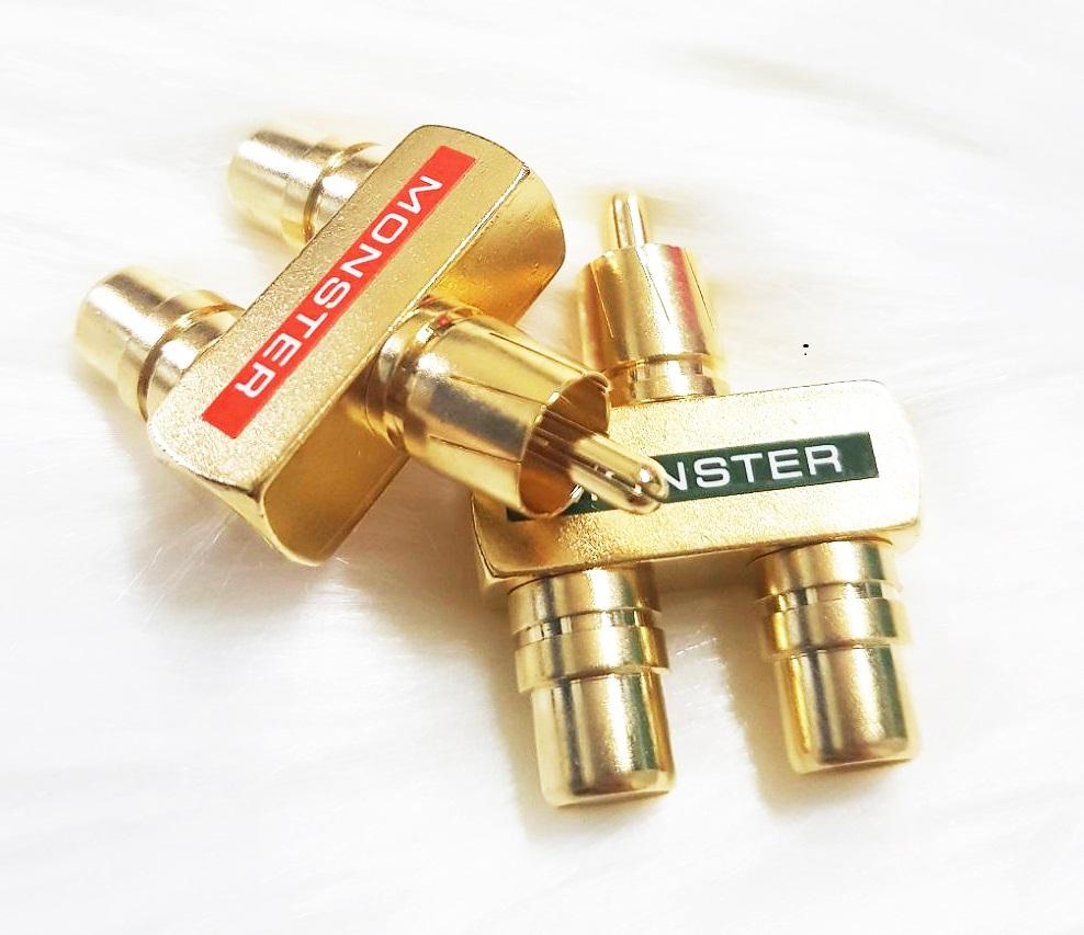 Bộ 02 Jack chia AV 1 ra 2 Monster (chân thẳng)
