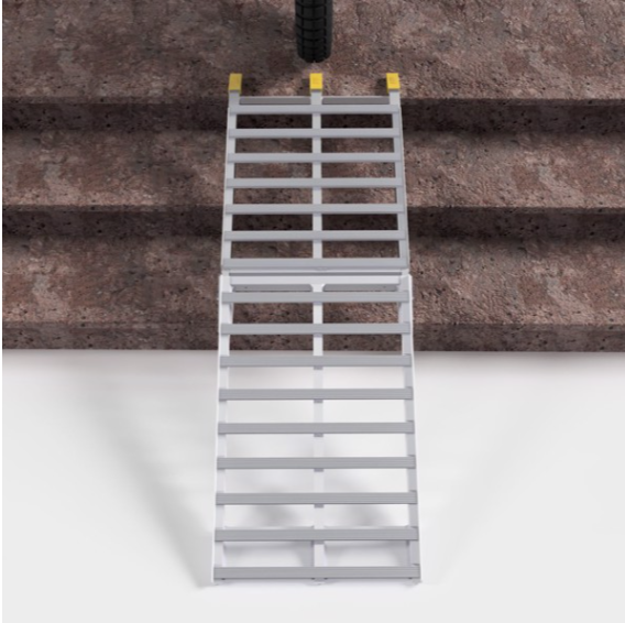 Cầu dắt xe máy hợp kim nhôm 120x42cm cho thềm nhà từ 36- 40cm