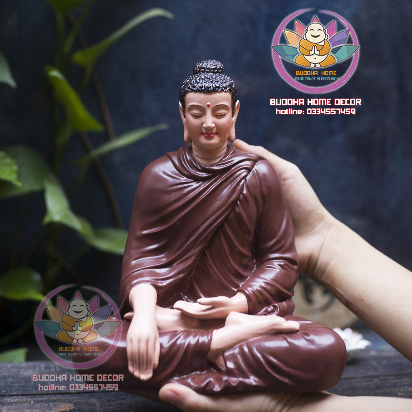 Tượng Đức Phật Thích Ca 25 cm vẽ thủ công