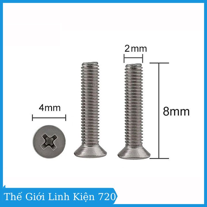 Combo 10 Ốc M2-8mm Ốc Bắt Động Cơ 180