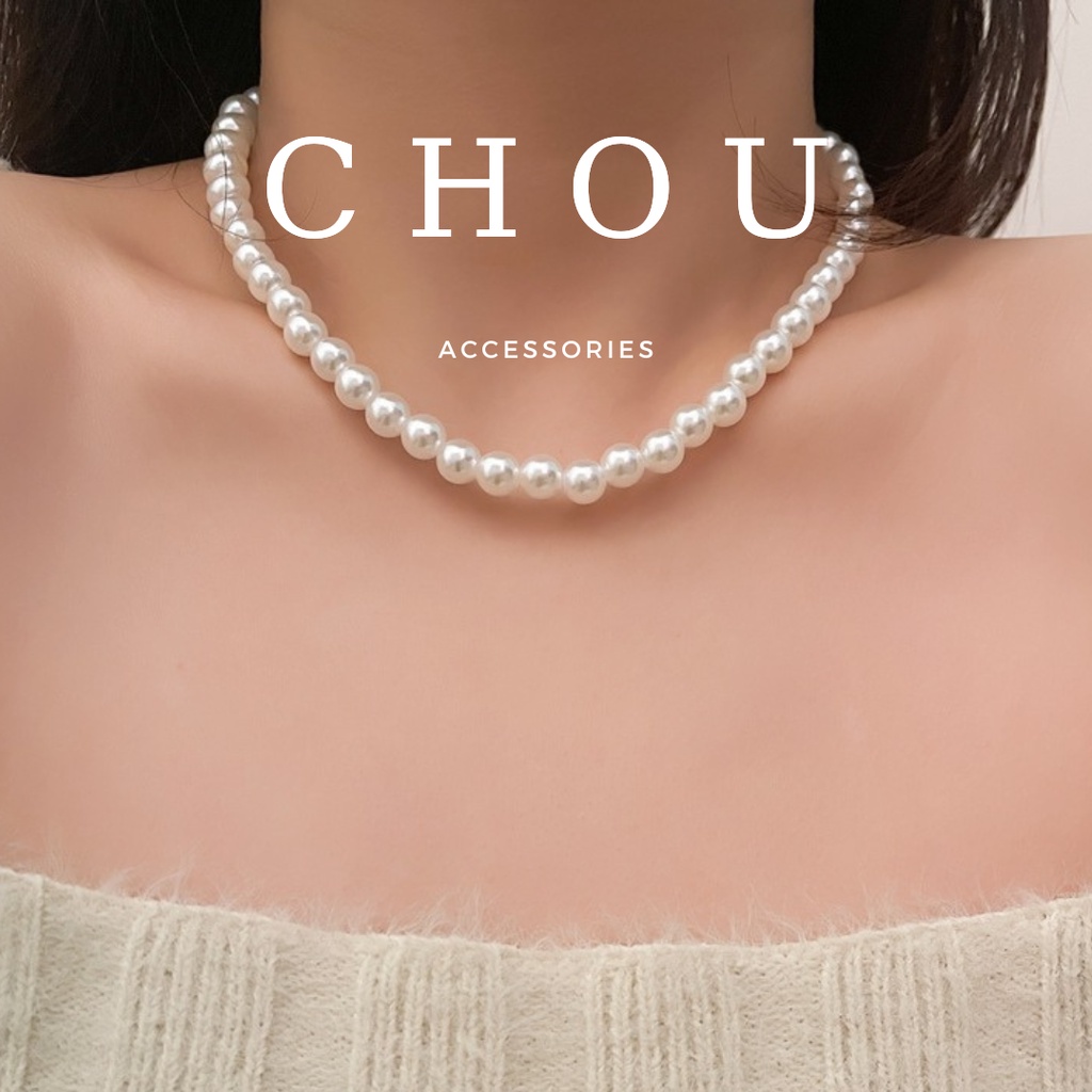 Dây Chuyền Titan, Vòng Cổ Titan Chuỗi Ngọc Tròn Basic | CHOU ACCESSORIES |