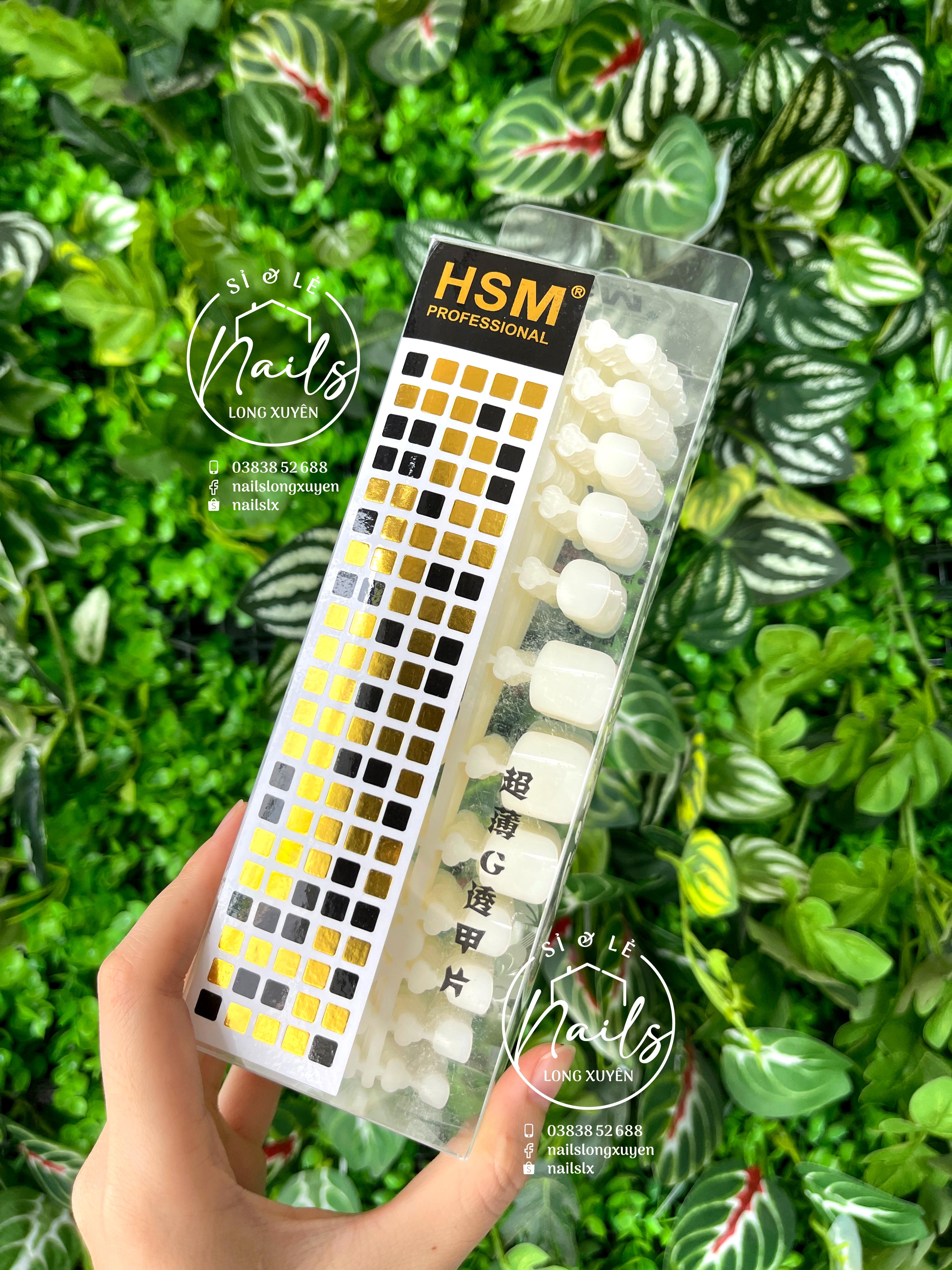 Móng úp chân HSM dạng vỉ - Hộp 504 móng úp chân chuẩn phom mỏng, bền