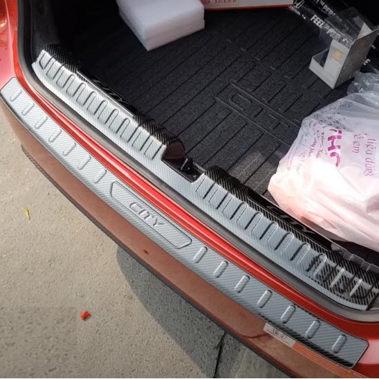 Chống trầy cốp trong, ngoài Carbon xe Honda City 2021 -2022  vân cacbon cao cấp