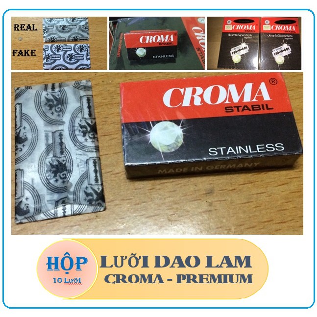 (Combo 5 ) Hộp 50 dao lam croma