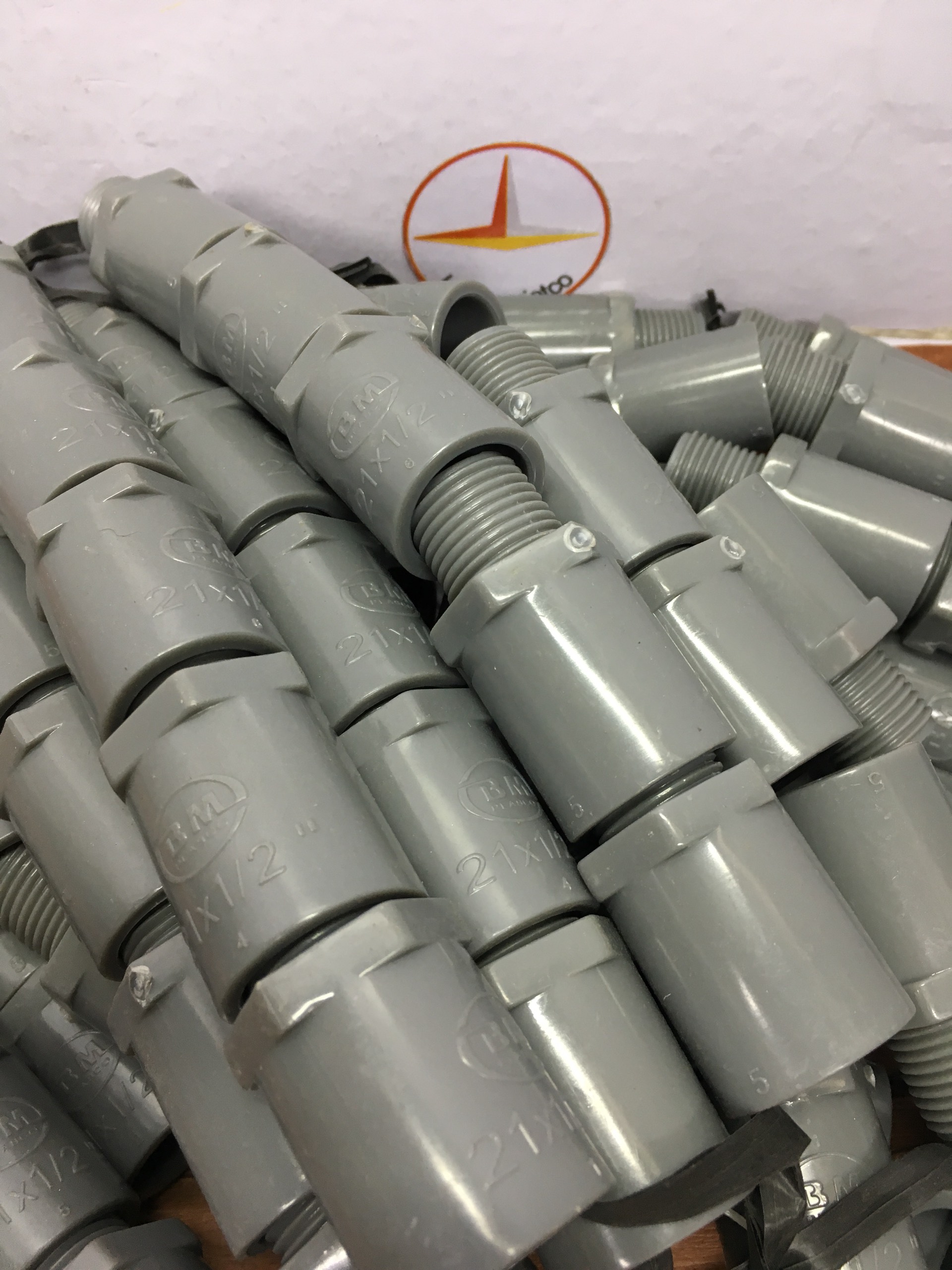 Nối ren ngoài 21 nhựa PVC Bình Minh( 10 cái )
