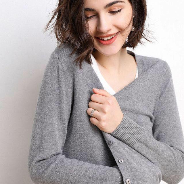 Áo khoác len cardigan lông cừu