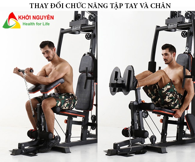 GIÀN TẠ ĐA NĂNG HQ-708A CÓ ĐẠP ĐÙI