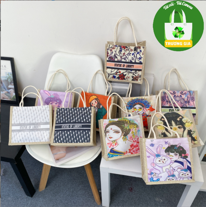Túi cói mini đi biển nữ đẹp đi chơi thời trang dễ thương cute cá tính phong cách Vintage màu ngẫu nhiên size 21cm Màu ngẫu nhiên