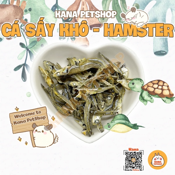 Cá Khô Sấy Hamster 🐹FREESHIP🐹 Thức Ăn Hamster Đồ Ăn Dặm Bổ Sung Canxi Cho Hamster , Nhím ....