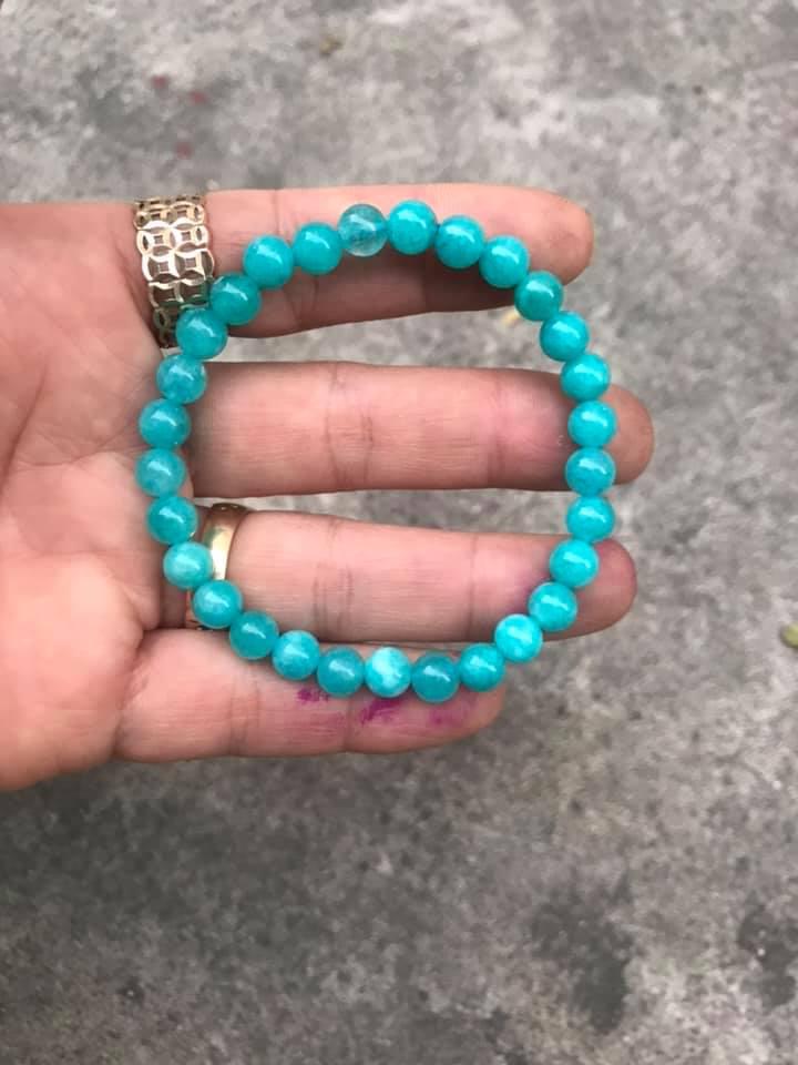 [HCM]VÒNG TAY ĐÁ AMAZONITE 6LY