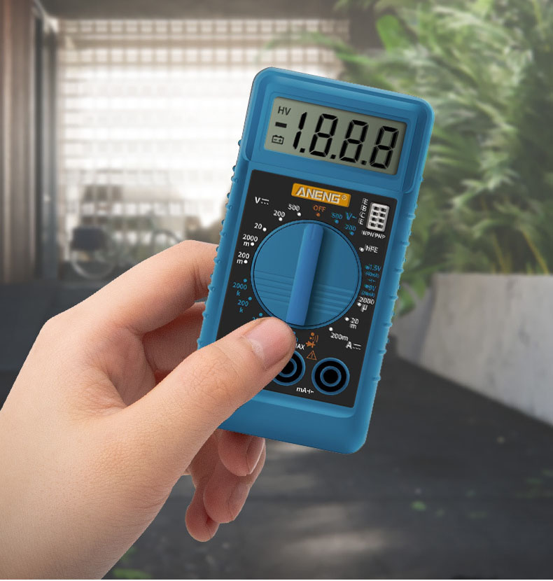 Đồng hồ đo vạn năng DT-182 bỏ túi siêu nhỏ chỉ dài 10cm, Có Loa báo thông mạch kiểm tra điện 1, chiều xoay chiều, transistor, đo tụ, điện trở . V. v..