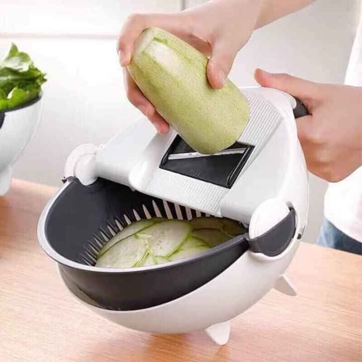 Bộ Dụng Cụ Nạo Rau Củ Quả Kèm Rổ 9 In 1