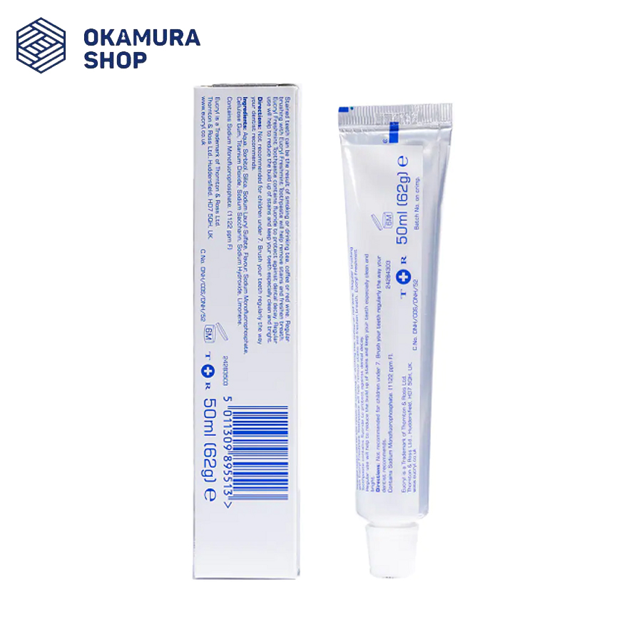 Kem Đánh Răng EUCRYL Làm Trắng Răng Hương Bạc Hà 62g Tooth Paste Freshmint