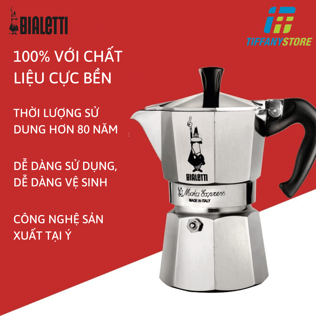 [HCM]Ấm pha cà phê Bialetti Moka Express - Made in Italy