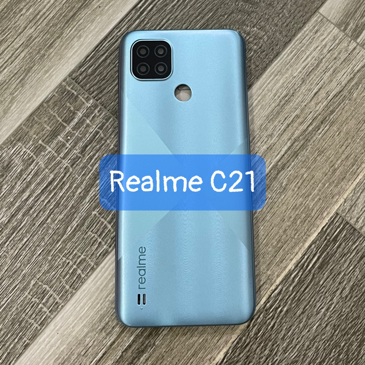 bộ vỏ Realme C21,kèm khay sim,phím,kính camera lắp sẵn