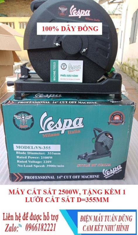 Máy cắt sắt Vespa 2500W, hàng italia, giá siêu rẻ - bền đẹp - tặng lưỡi cắt sắt 355 - Máy cắt sắt bàn