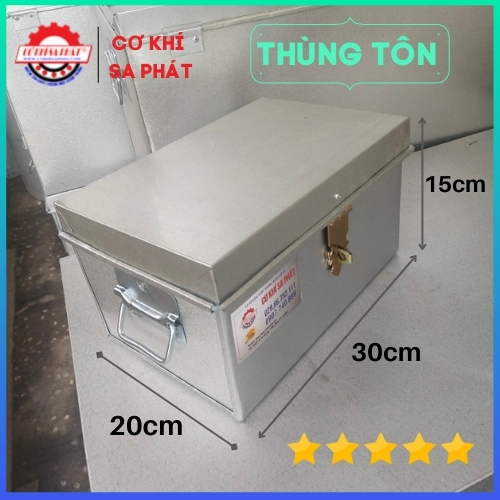 Thùng tôn, hòm tôn nhỏ đựng đồ cá nhân (Kích thước 30 X 20 X 15cm)