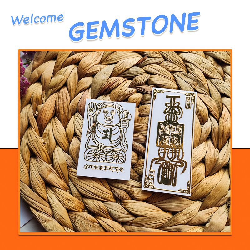 {GIÁ SỈ} Bộ 2 miếng dán điện thoại Thần Tài Cầm Búa + Phu Thê Hòa Hợp | GEMSTONE - Phong Thuỷ Cho Bạn- Linh Phù Tài Lộc