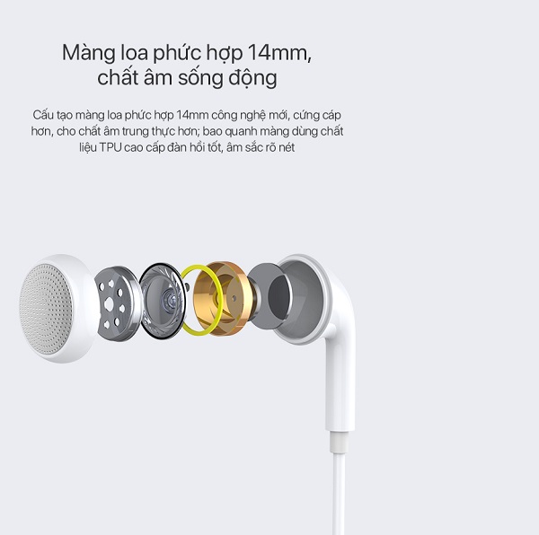 ROBOT RE601 Tai Nghe Nhét Tai Có Dây Âm Thanh HD Trong Rõ Nghe Nhạc Chơi Game Có Micro Đàm Thoại Cổng 3.5mm tương thích với điện thoại Samsung Oppo Xiaomi Huawei iphone l HÀNG CHÍNH HÃNG