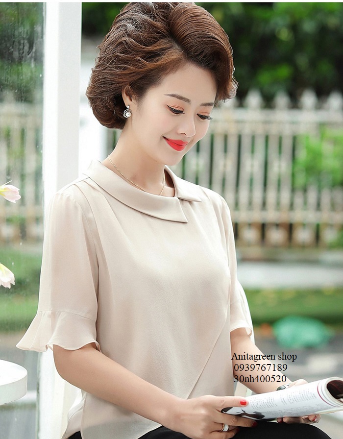 nh400520-ÁO KIỂU ĐẮP CHÉO TAY NGẮN