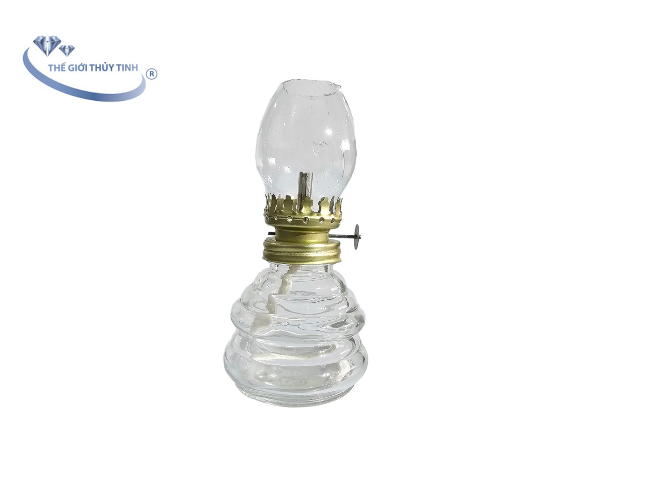 Đèn Dầu Thủy Tinh - Đèn Hột Vịt - Đèn Có Chân
