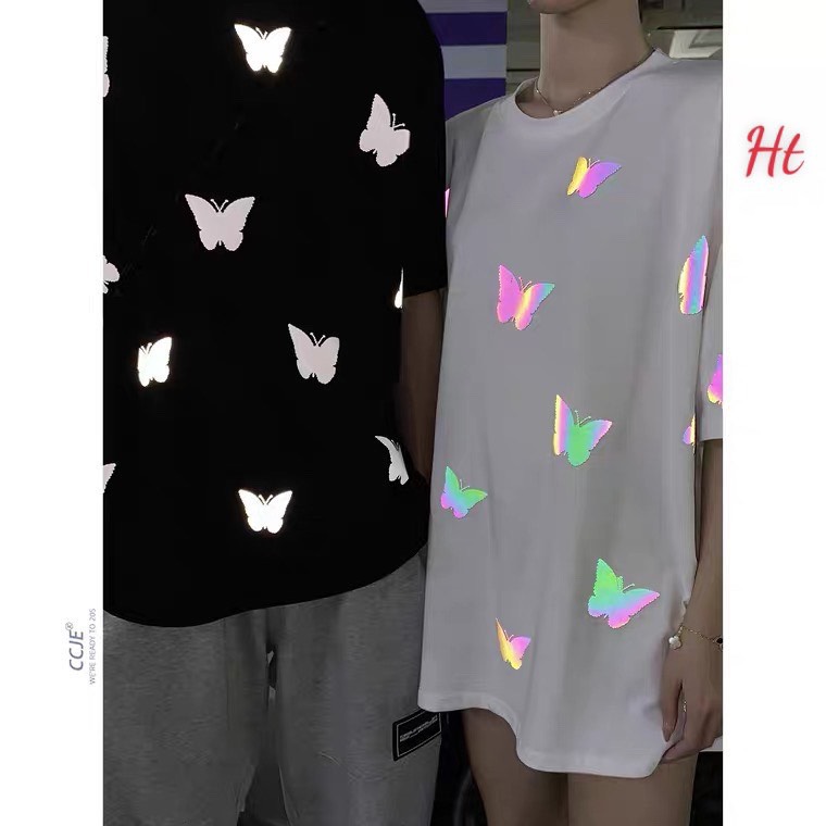 SET ÁO ĐÔI PHẢN QUANG HÌNH BƯỚM NAM NỮ ĐẦY CÁ TÍNH