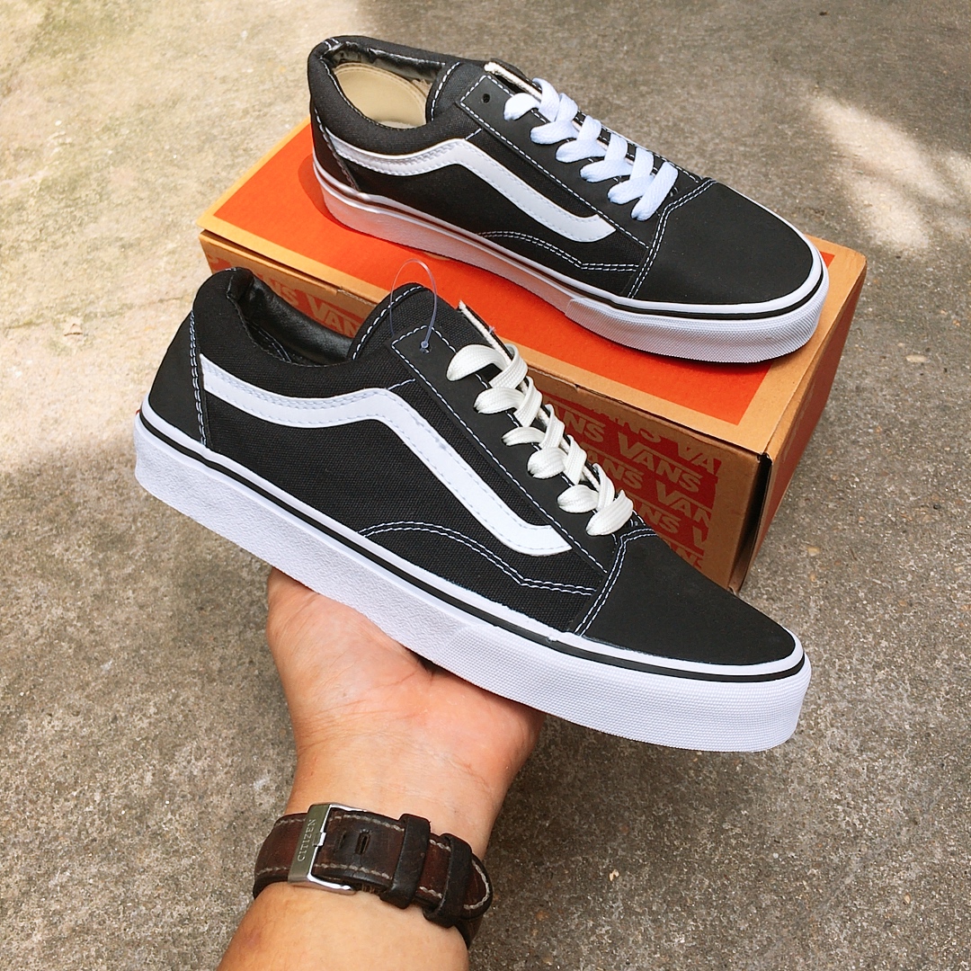 Giày Vans đen Old Skool hàng chuẩn cao cấp da nỉ quốc dân